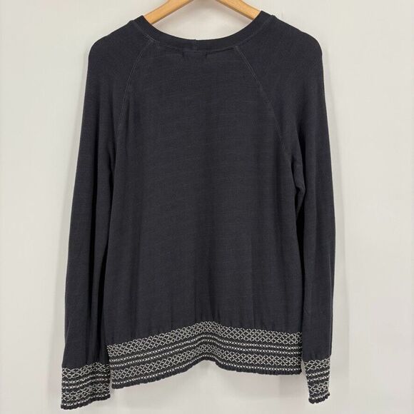 Anthropologie Monrow Smocked Raglan Sweatshirt, Medium, Loungewear Comfort USA - Picture 4 of 11